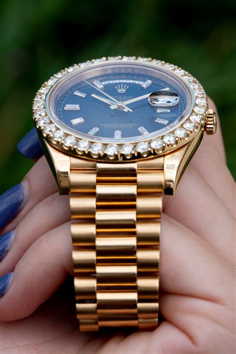 rolex with president bracelet.